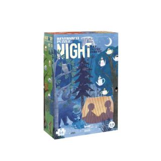 54 Puzle reversible - Dia i noche en el bosque