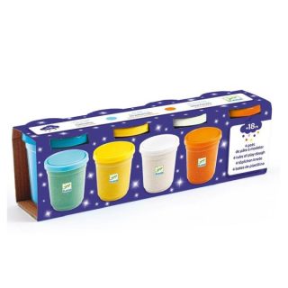 Plastilina con purpurina - 4 botes
