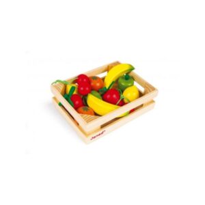 Caixa de 12 fruites de fusta
