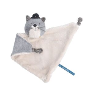Doudou gato gris claro - Moustaches