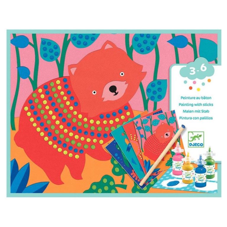 Pintura con palillos - Puntillismo