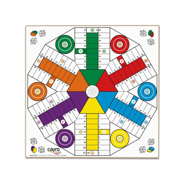 Tablero Parchís y Oca - 6 jugadores
