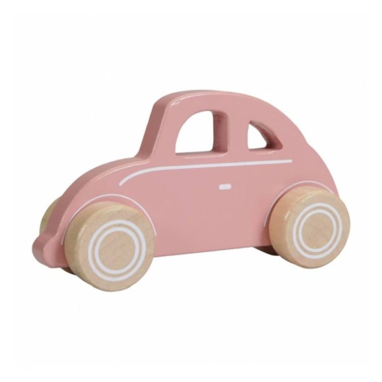 Coche de madera Rosa