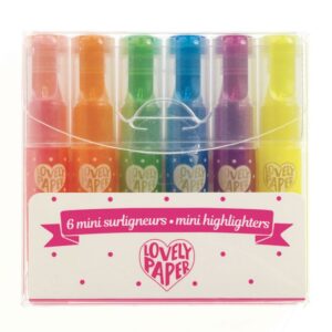 6 mini marcadores de colores