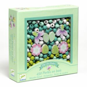 Perles de fusta - Fulles i flors