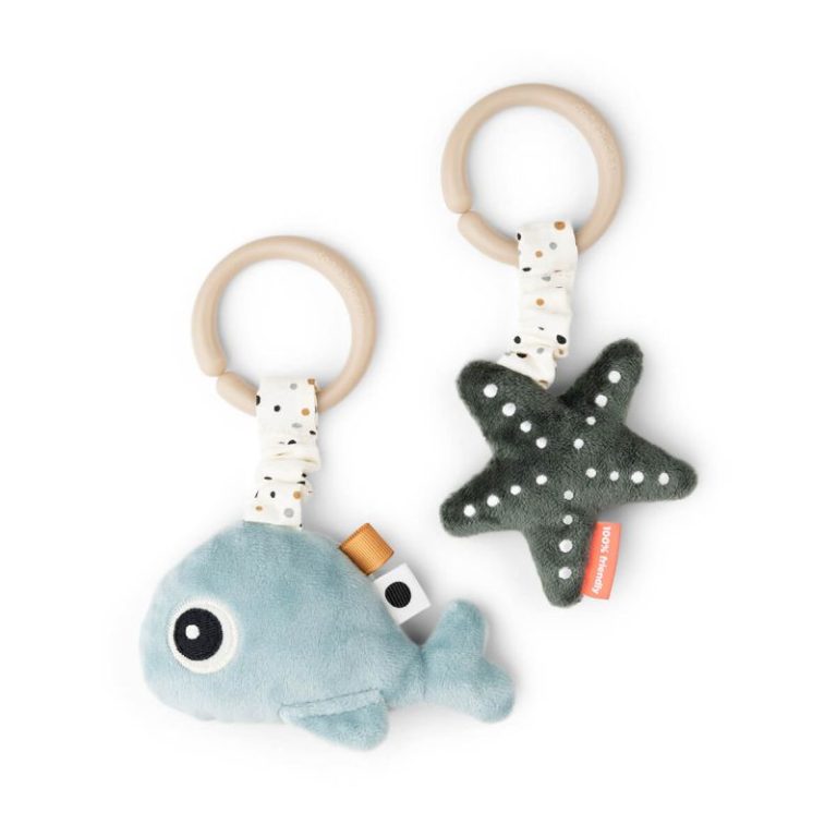 Pack 2 sonajeros peluche con anilla - Wally