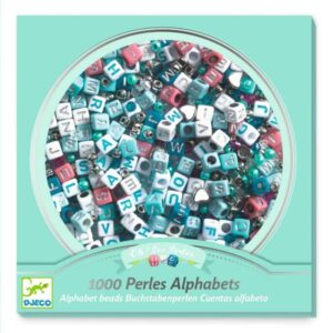 Joyería - Perlas alfabeto plateadas