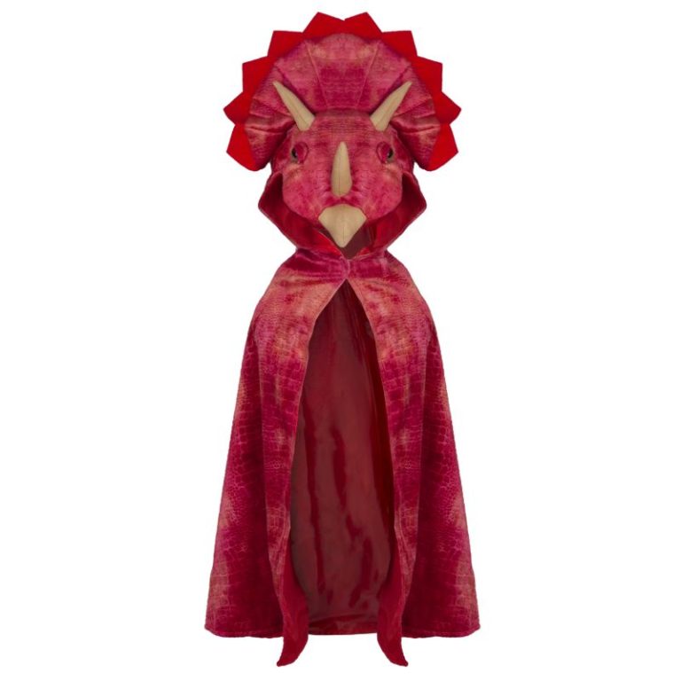 Capa Triceratops roja 4-5 años