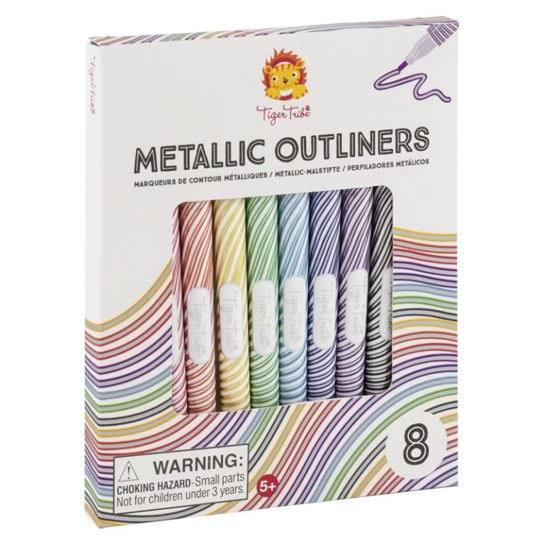 Rotuladores metálicos con contorno