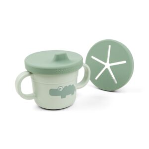Taza silicona 3 en 1 Croco verde