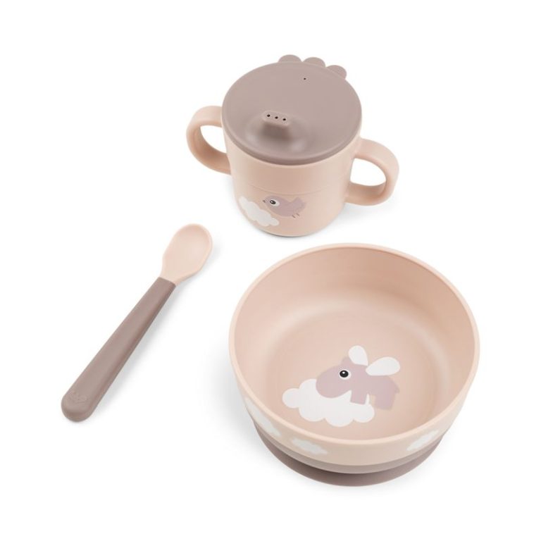 Vajilla con ventosa Foodie nubes felices Rosa