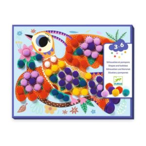 Mosaicos con pompones Pájaros