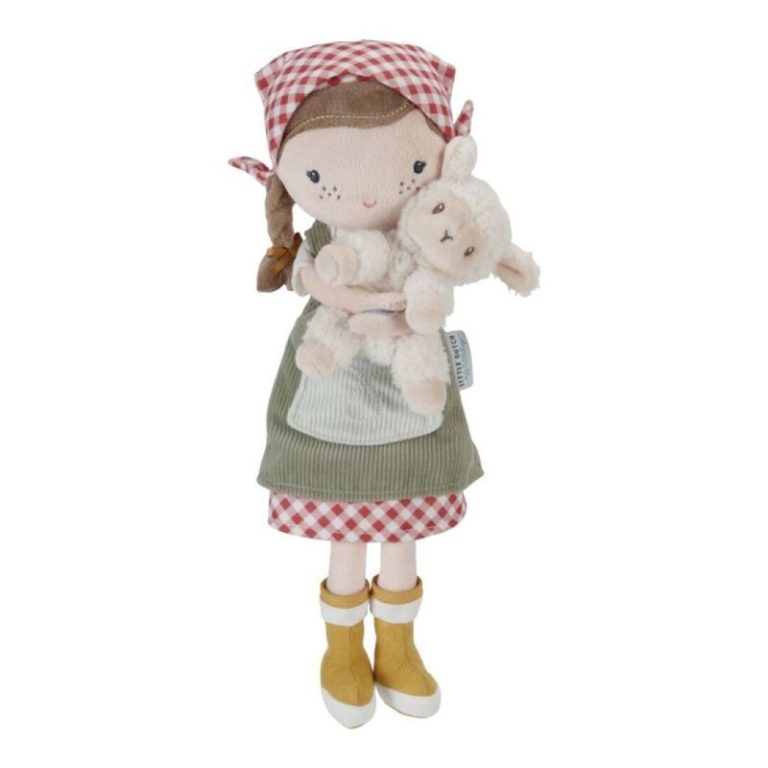 Muñeca granjera con oveja 33cm