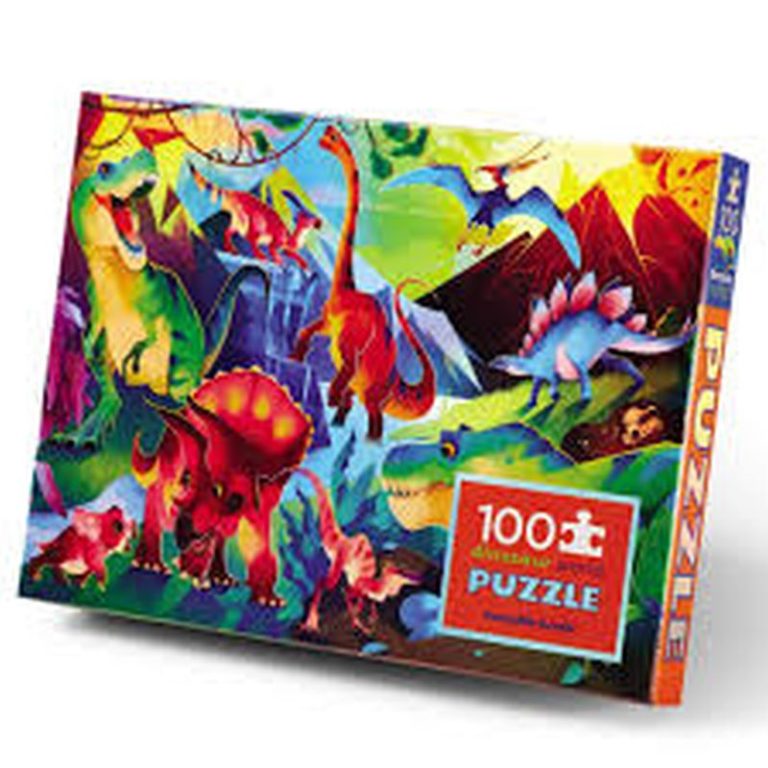 100 Puzle brillante Dinosaurios