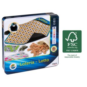 Bingo Loteria Lotto amb Capsa Metàl·lica
