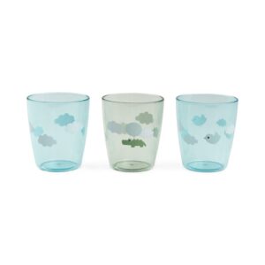 Pack 3 vasos mini color azul y verde