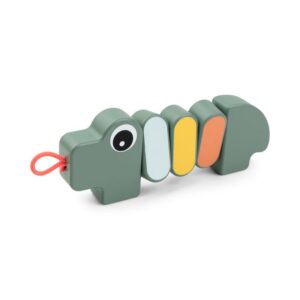 Joc articulat de fusta Croco verd