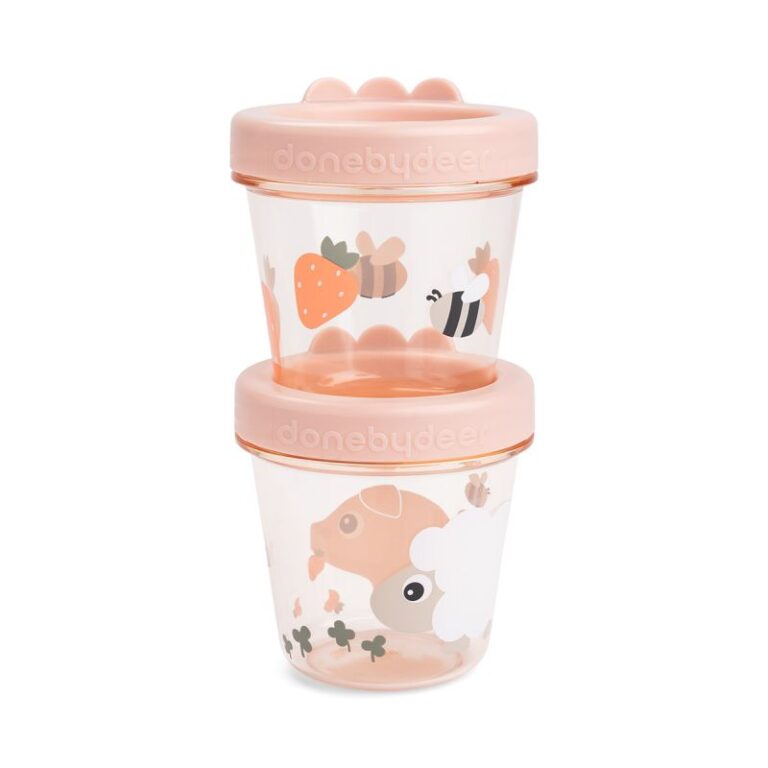 Pots porta-aliments Tiny Farm Rosa