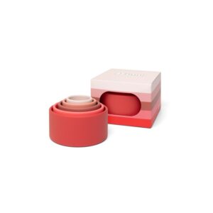 Bols apilables de silicona Rosa i Vermell
