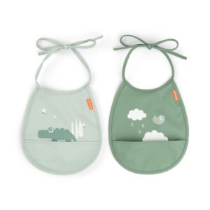 2 Baberos Mini con Bolsillo Crocodilo