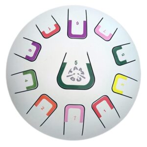 Tambú 20 cm (8") de 11 Notas Blanco – Tambor Musical Infantil