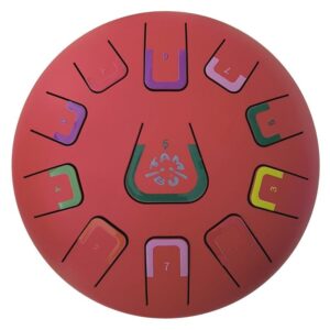 Tambú 20 cm (8") de 11 Notas Rojo – Tambor Musical Infantil