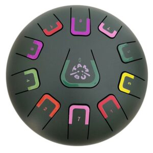 Tambú 20 cm (8") de 11 Notas Verde Jungla Mate – Tambor Musical Infantil