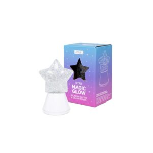 Lámpara de Purpurina con Estrellas y Luz de Colores